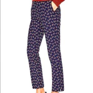 Boden Navy Print Size 6L Cotton Elastane Work Pants - NWT